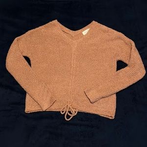 Light pink/purple medium sized partial crop sweater